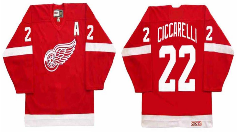 2019 Men Detroit Red Wings 22 Ciccarelli Red CCM NHL jerseys